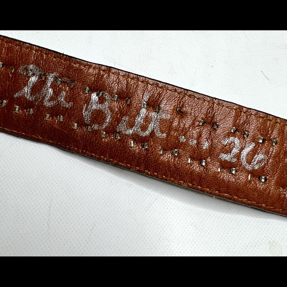 B-Low the Belt Rhinestone Leather Belt size 26 $175 - Picture 6 of 8